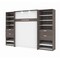 Bestar Cielo 119W Full Murphy Bed and 2 Shelving Units with Drawers (118W), Bark Grey & White 80895-47 - alternate 1